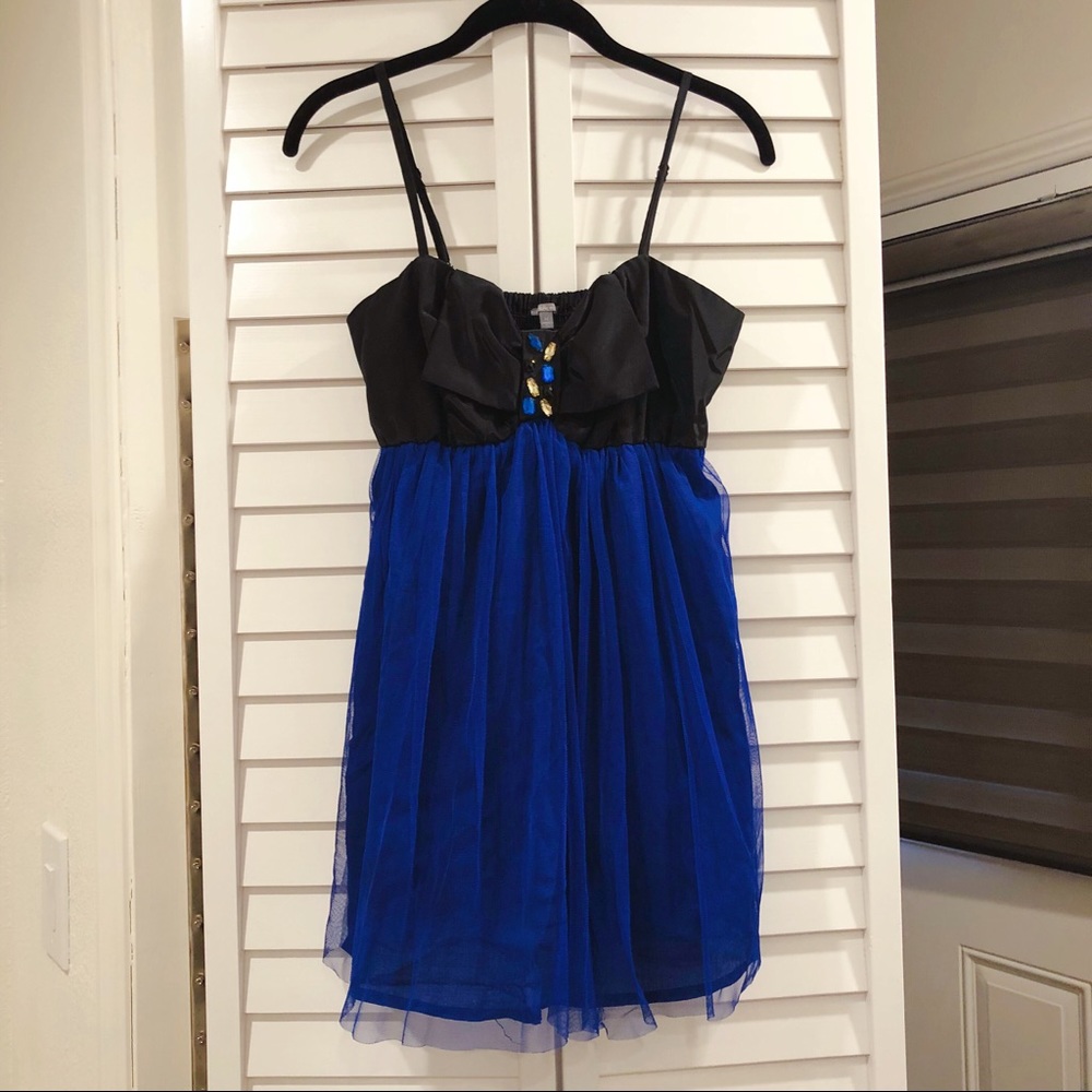 Vintage Charlotte Russe Jeweled Mesh Dress Medium